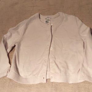 Toddler Girl's White Button-down Cardigan Sweater -- Carters
